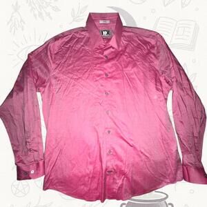 Express Men 1MX Pink Button Down Dress Shirt